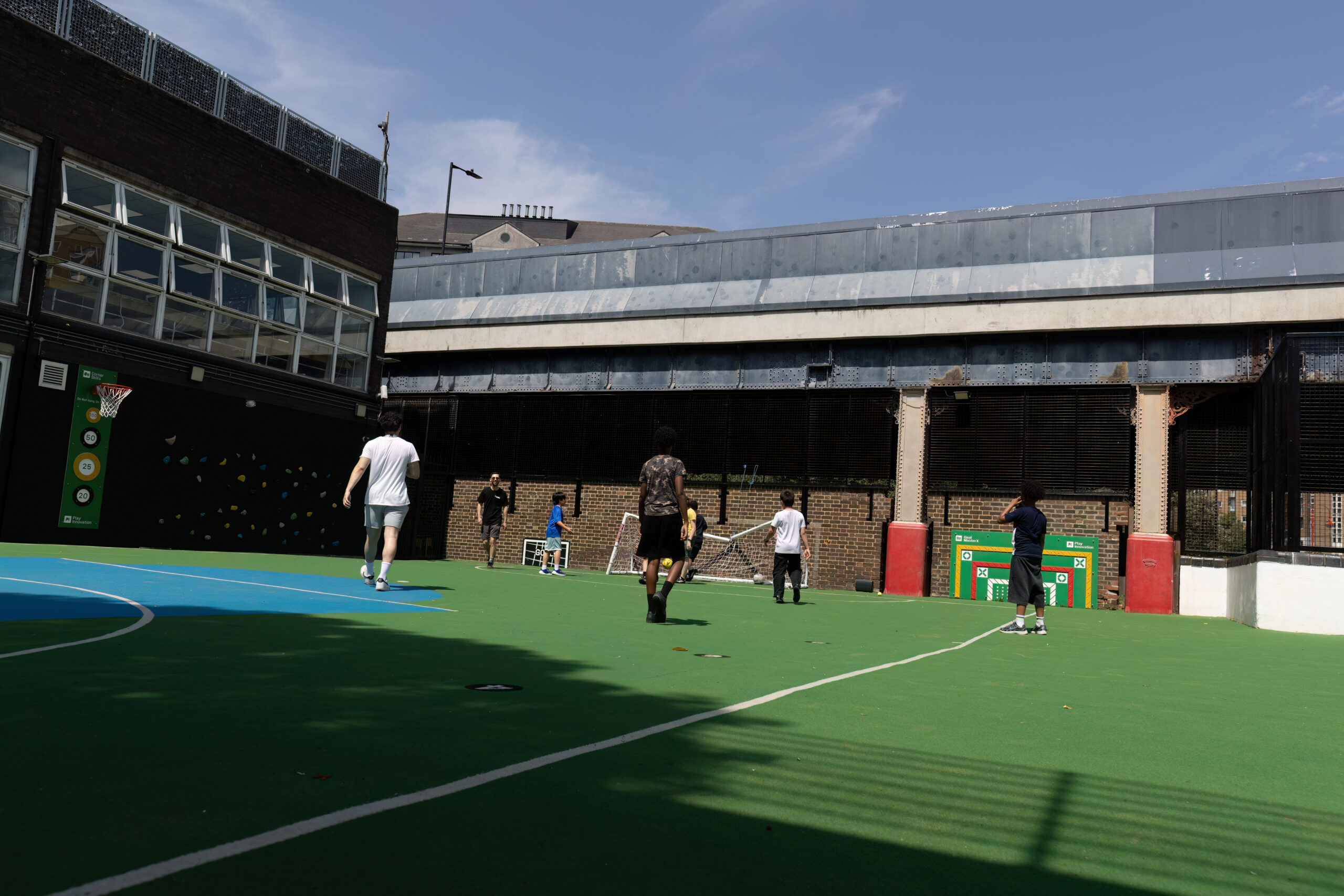 AllChild children and staff playing football